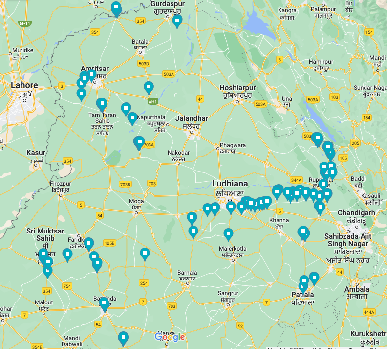 Gurdwaras and historical points of interest visited